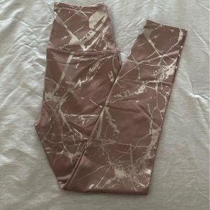 Pink speckled Beyond Yoga leggings. Never worn.
